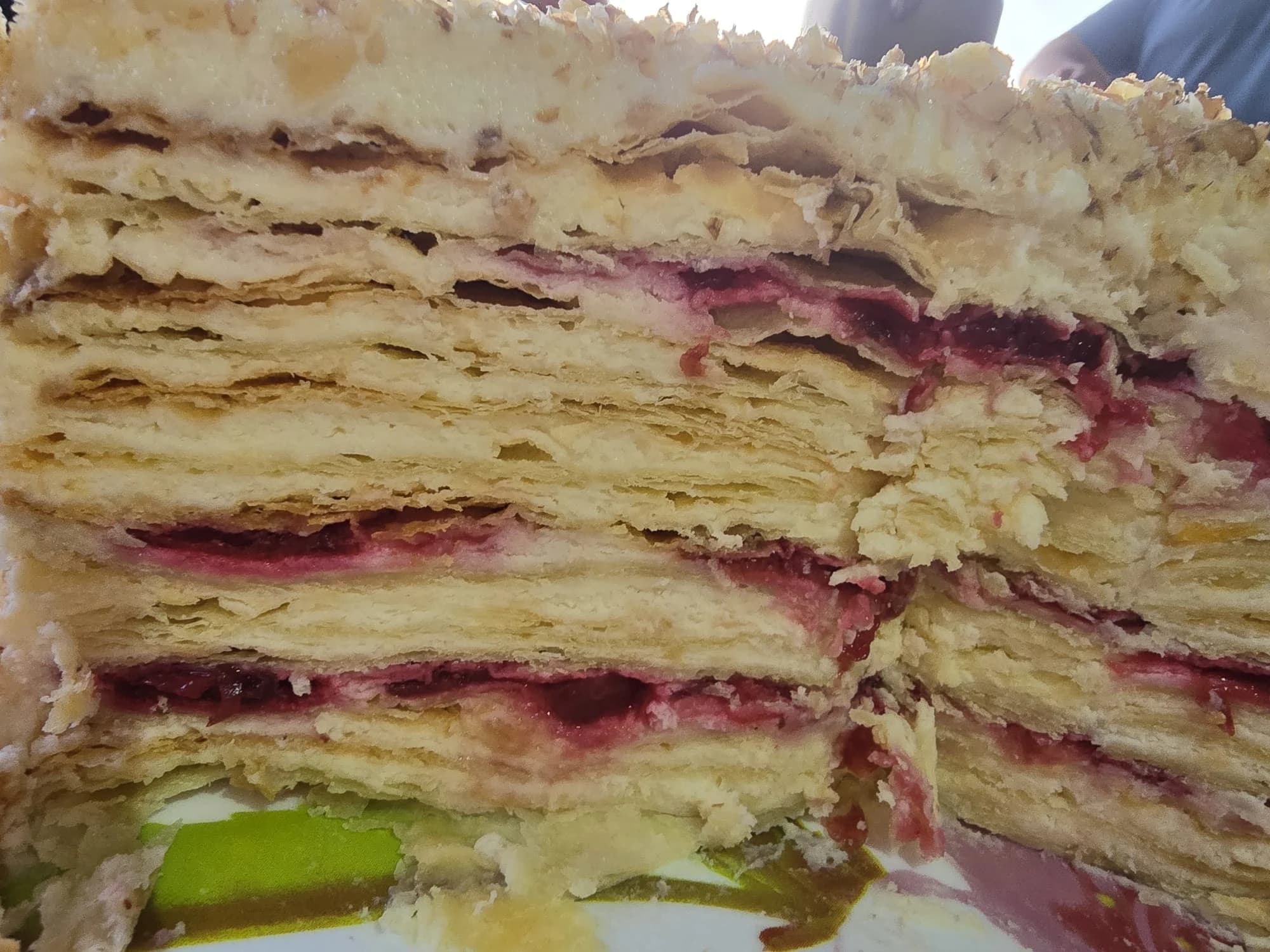 Napoleon Cake with Berry Filling